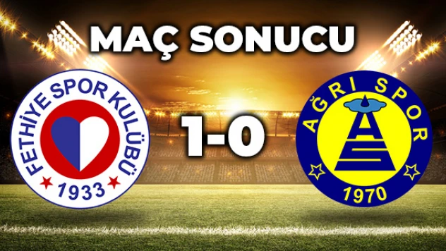 Fethiyespor: 1 - Ağrı 1970 Spor: 0