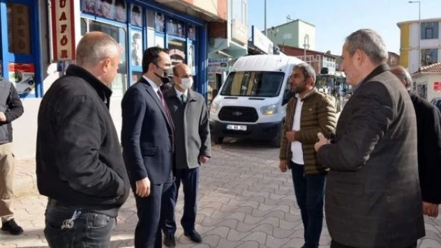 Kaymakam Çelik, esnaf ve yaşlı vatandaşlara ziyarette bulundu
