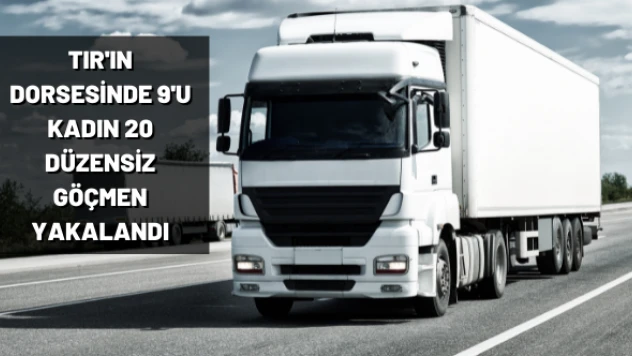 Bir TIR'da 20 düzensiz göçmen yakalandı