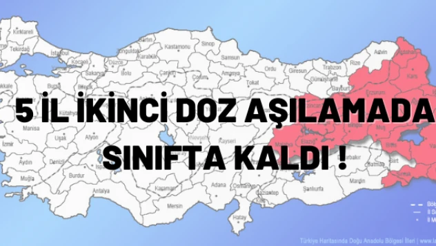 Doğu Anadolu iki doz aşılamada yine sınıfta kaldı!