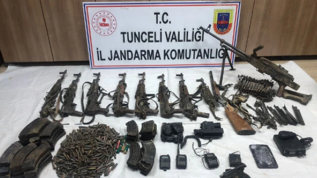 Tunceli'de çok sayıda mühimmat ele geçirildi