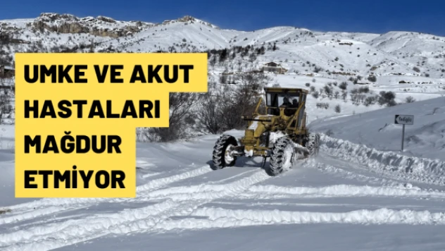 Yolları kapanan köylerdeki hastalar mağdur olmuyor