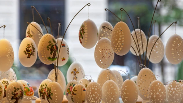 Kaz yumurtalarını nakış nakış işliyor!