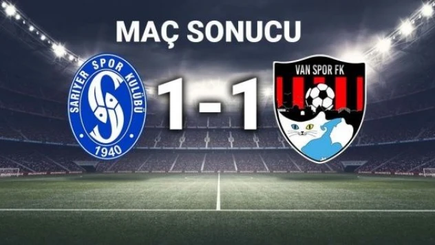 Vanspor FK : 1 Sarıyer Spor: 1