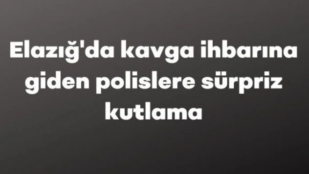 Elazığ'da kavga ihbarına giden polisler bakın neyle karşılaştı!