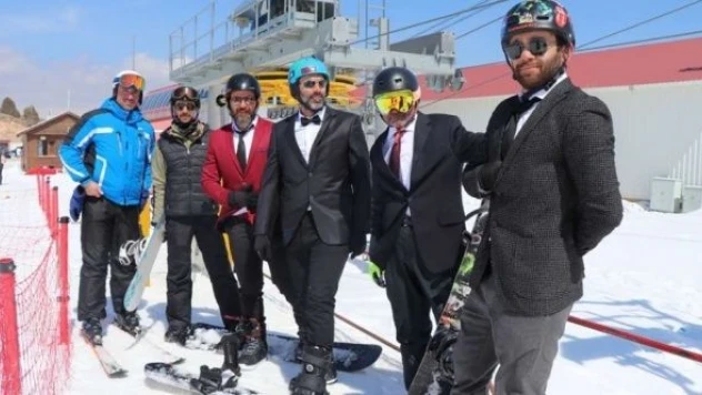 Ergan Dağı'nda prezantabl snowboard keyfi!