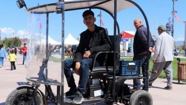 Ağrılı genç güneş enerjisiyle çalışan araba üretti