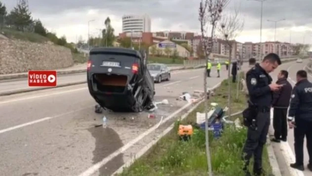 Köpeğe çarpmamak için canından oluyordu