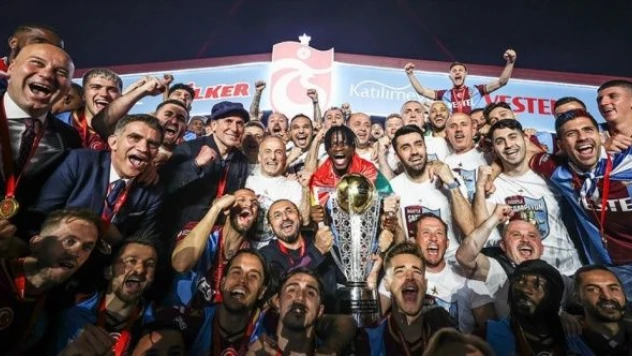 Trabzonspor şampiyonluk kupasını aldı