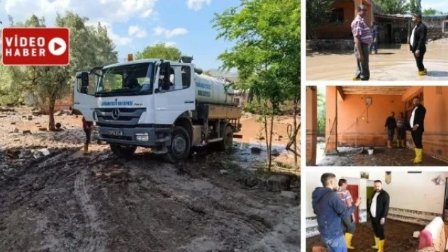 Doğubayazıt  Belediyesi sel mağduru vatandaşı yalnız bırakmadı
