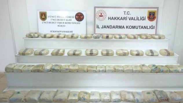 Hakkari'de 69 kilogram uyuşturucu ele geçirildi