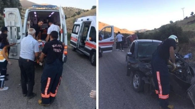 Malatya'da iki otomobil kafa kafaya girdi: 6 yaralı