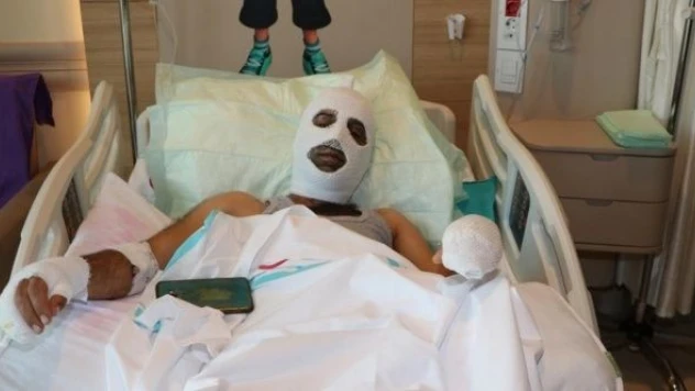 Piknik tüpü parladı gözünü hastanede açtı!