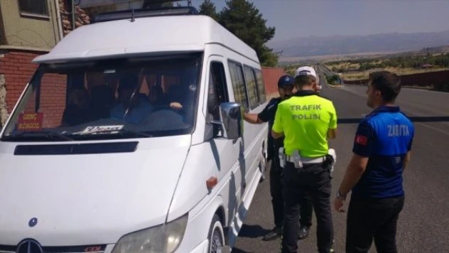 Bingöl'de toplu taşıma araçları denetlendi