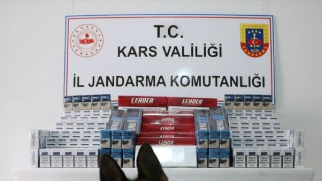 Kars'ta kaçak sigara vurgunu