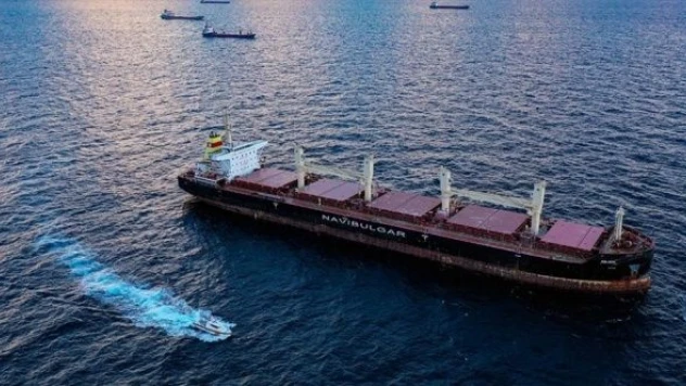 Tahıl gemisi yolda kaldı