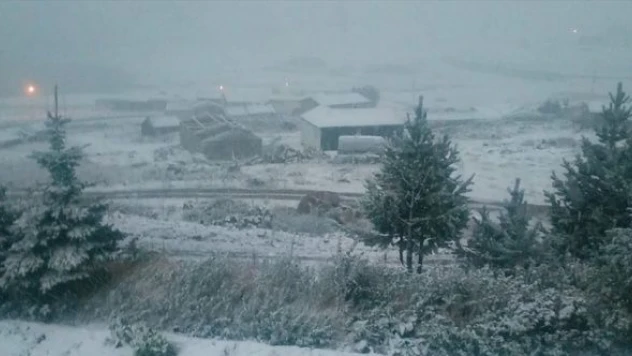 Yılın ilk karı yağdı