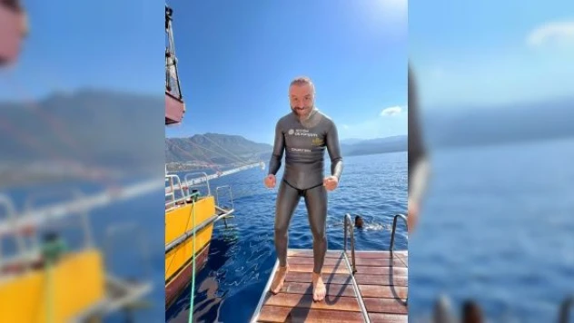 Milli serbest dalışçı Rüstem Derin göğsümüzü kabarttı