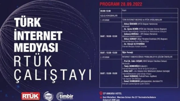 RTÜK 'Türk İnternet Medya Çalıştayı'nda 'internet medya temsilcileri ile buluşuyor