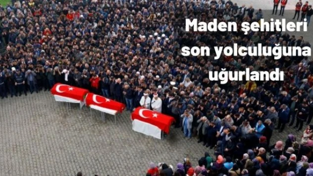 Bartın'da maden şehitleri son yolculuğuna uğurlandı