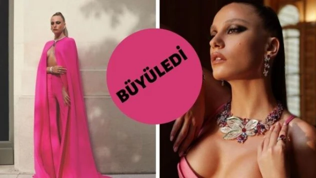 Serenay Sarıkaya göğüs dekoltesinde sınır tanımadı!