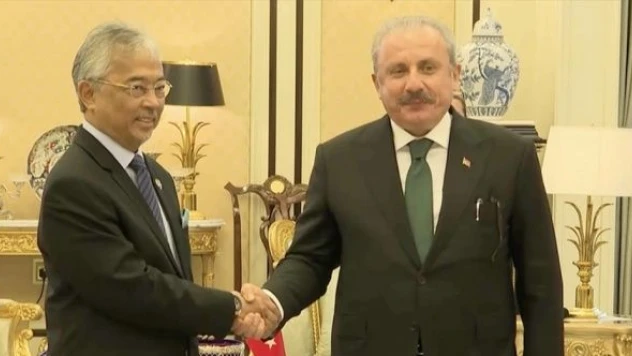 TBMM Başkanı Şentop, Malezya Kralı Sultan Abdullah ile görüştü