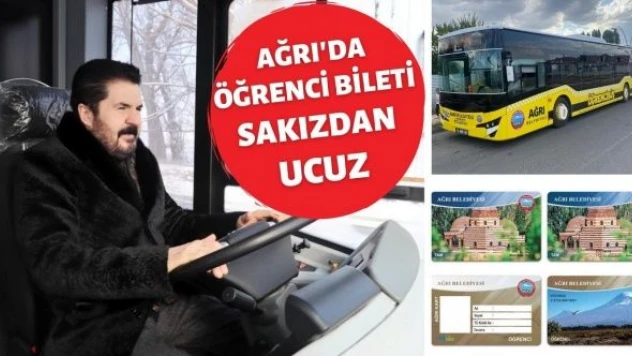 Ağrı yine Türkiye'nin en ucuzu: öğrenci bileti 25 Kuruş