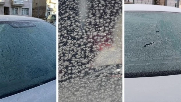 Doğu Anadolu'da araç camları buz tuttu!