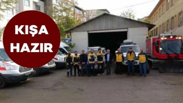 Muş 112 ekipleri kışa hazır