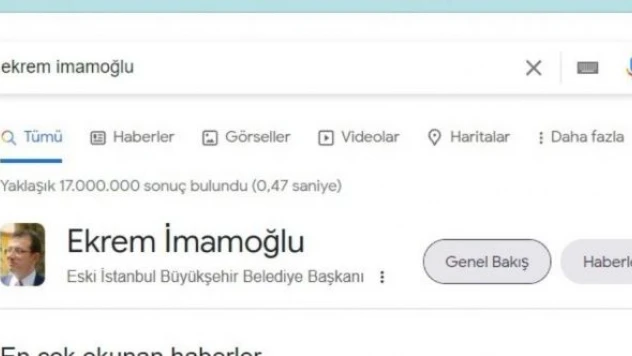 Google, İmamoğlu'nu 'Eski İBB Başkanı' ilan etti