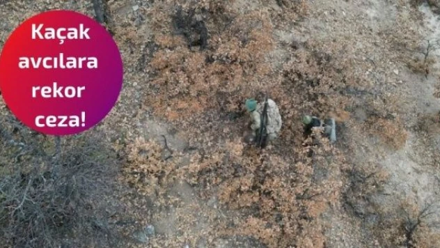 Kaçak avcılar dron ile yakalandı