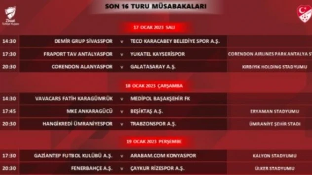 Kupada son 16'lar belli oldu