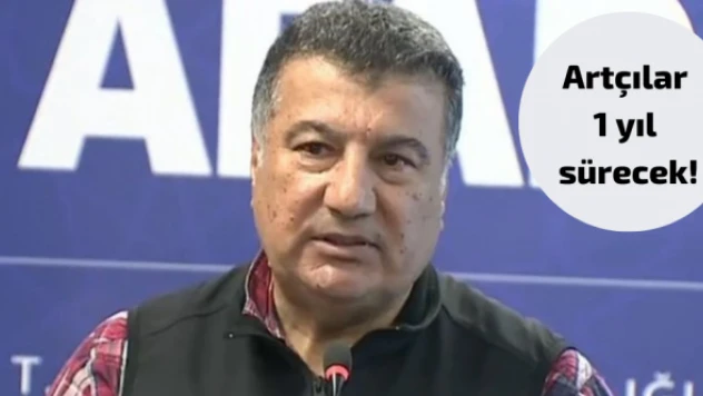 Artçılar 1 yıl devam edecek!