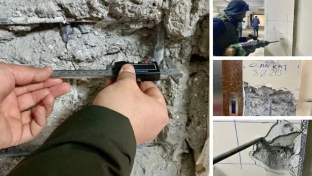 Ardahan'da bina dayanıklılık testi uygulaması yapılıyor