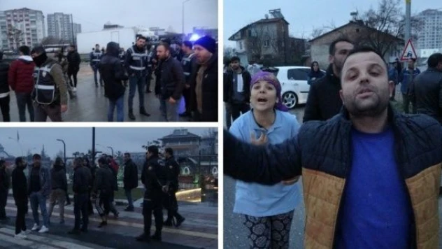 Depremzedeler ve nakliyeciler arasında taşlı sopalı kavga!