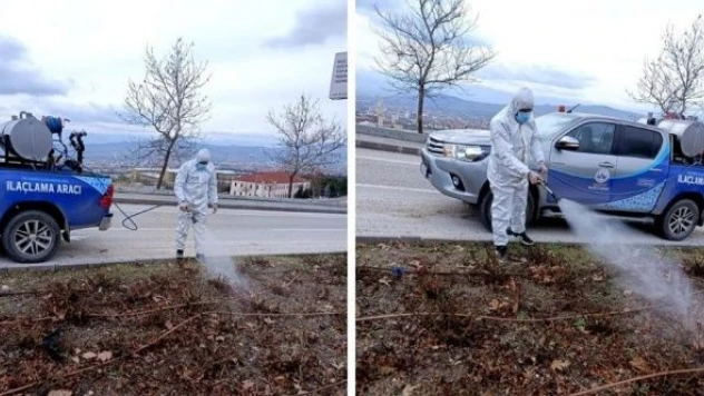 Elazığ'da ilaçlama çalışması yapıldı