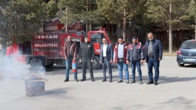 Erzincan'da yangın tatbikatı