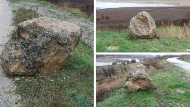 Malatya'da aşırı yağış dev kayaları yerinden oynattı!