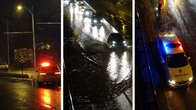 Malatya'da sağanak yağış etkili oldu