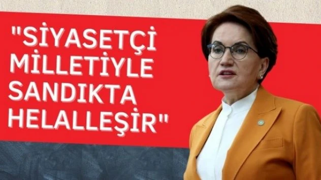 Meral Akşener'den Cumhurbaşkanı Erdoğan'a: &quotSiyasetçi milletiyle sandıkta helalleşir&quot
