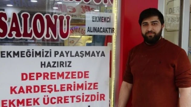 Vanlı fırıncıdan depremzedelere tam destek