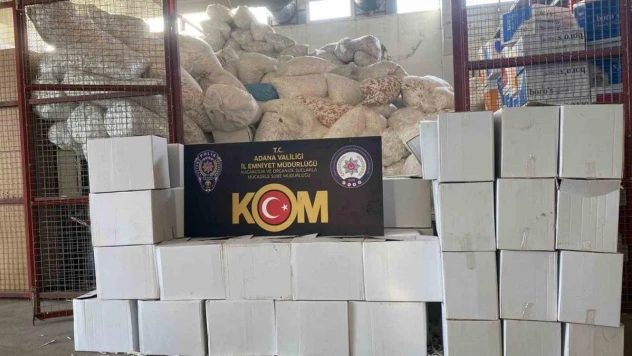 Adana'da 43 milyon 750 bin gümrük kaçağı makaron ele geçirildi