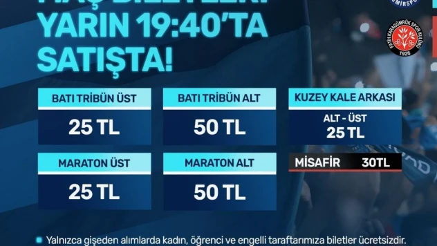 Adana Demirspor - Fatih Karagümrük maçının biletleri satışa çıkıyor