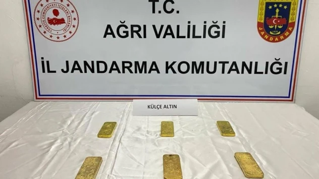 Ağrı'da piyasa değeri 27 milyon 300 bin değerinde altın yakalandı