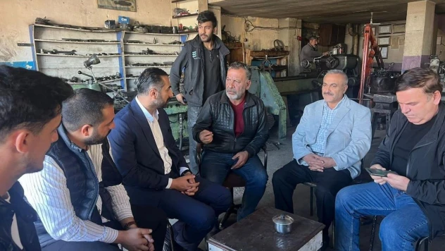 AK Parti Ağrı Merkez İlçe Başkanı Tahtalı, Sanayi Sitesi'nde esnaflarla bir araya geldi