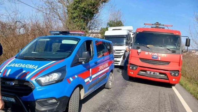 Alaplı'da iki tır kafa kafaya çarpıştı