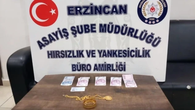 Altın hırsızı polisten kaçamadı