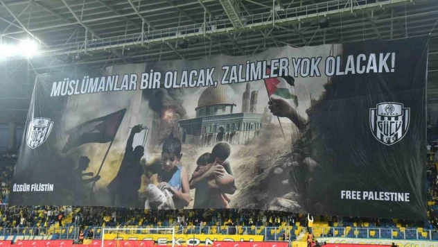 Ankaragücü taraftarından Filistin'e destek