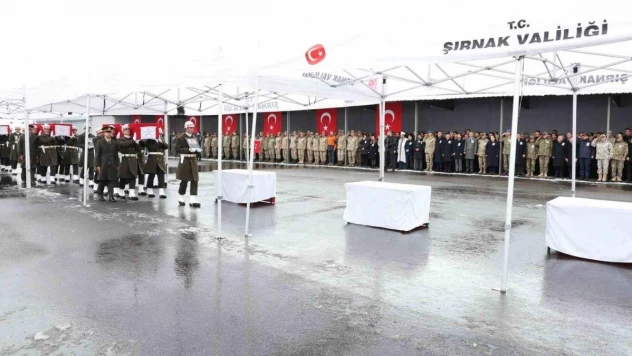 Bakan Güler ve TSK Komuta Kademesi şehit askerler için düzenlenen törene katıldı