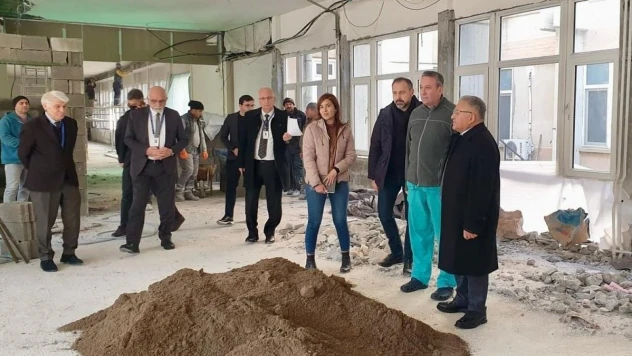 Başkan Büyükkılıç, Üniversite Hastanesi'nde başlatılan çalışmaları inceledi